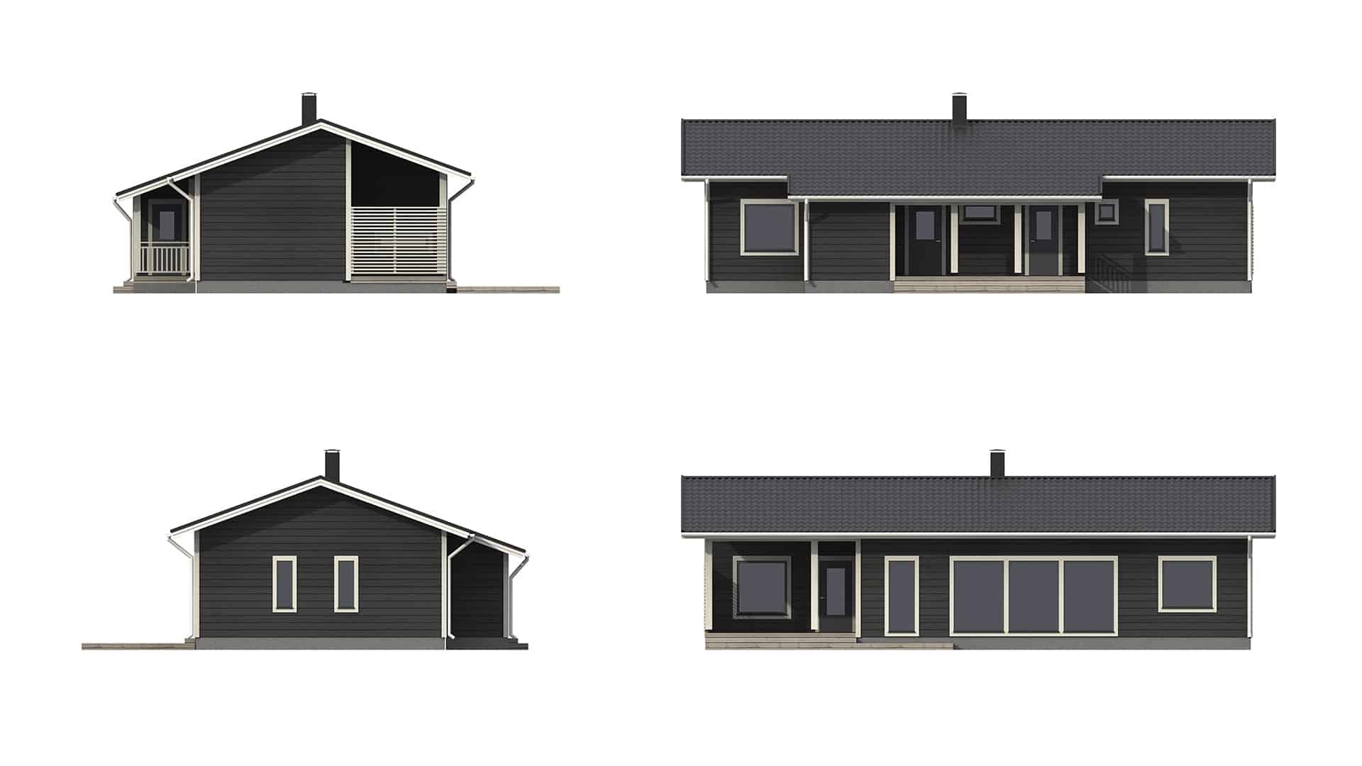 Дом из бруса 16×7 м Дом из бруса 16×7 м