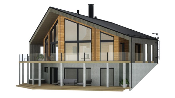 Дом из бруса 15 на 11 м